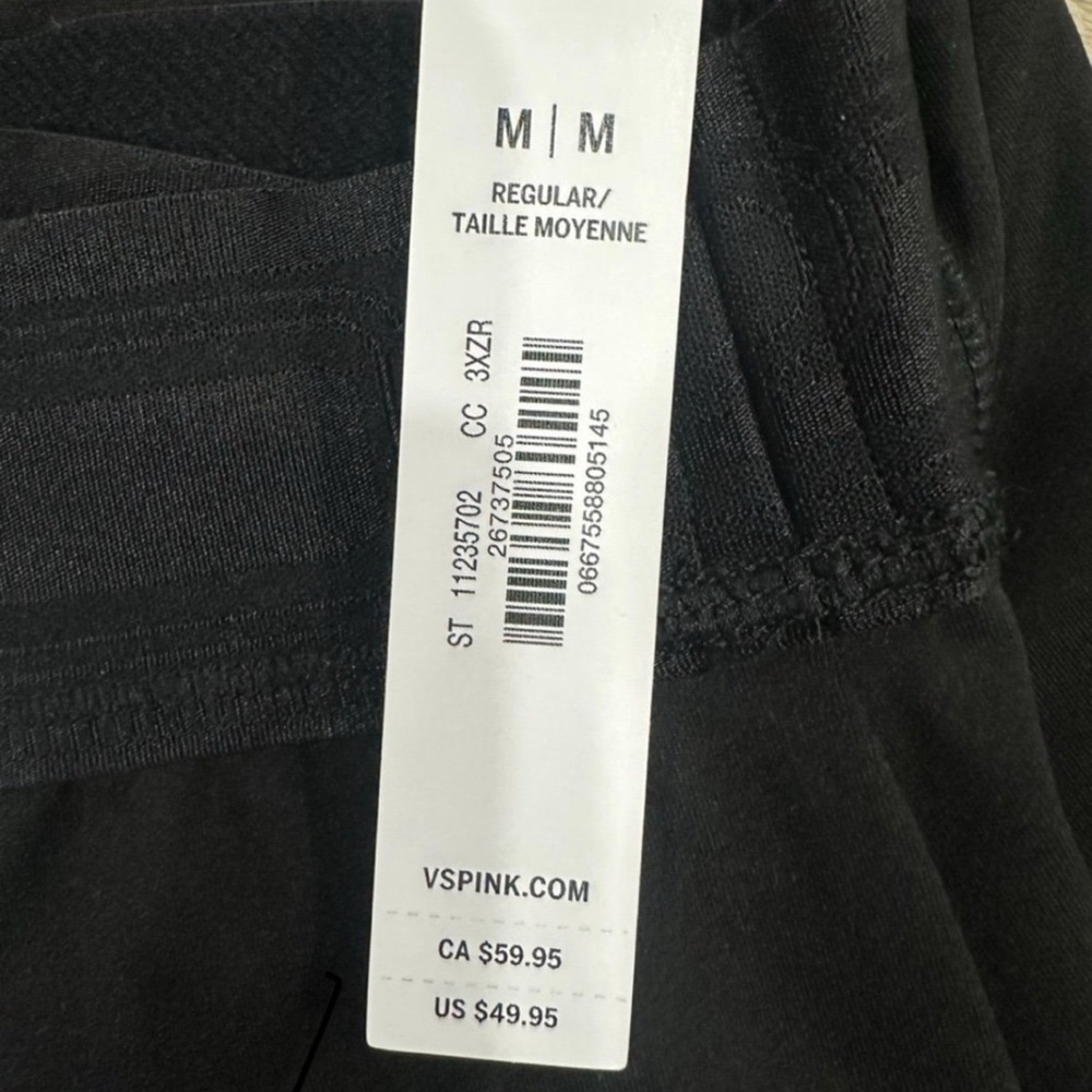 Victoria's Secret Pink Active Leggings Black, Size Medium - Picture 2 of 7